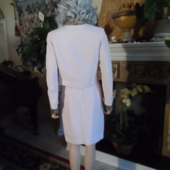 New Moschino CheapandChic Blush Pink Skirt Suit w/Under Blouse Builded In Size 6 - Picture 13 of 16